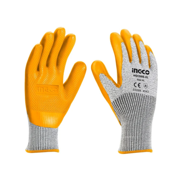 Перчатки латекс  INGCO HGVL08-XL