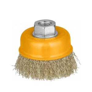 Щетка для УШМ INGCO WB11001 100 мм,  чашеобразная, витая проволока