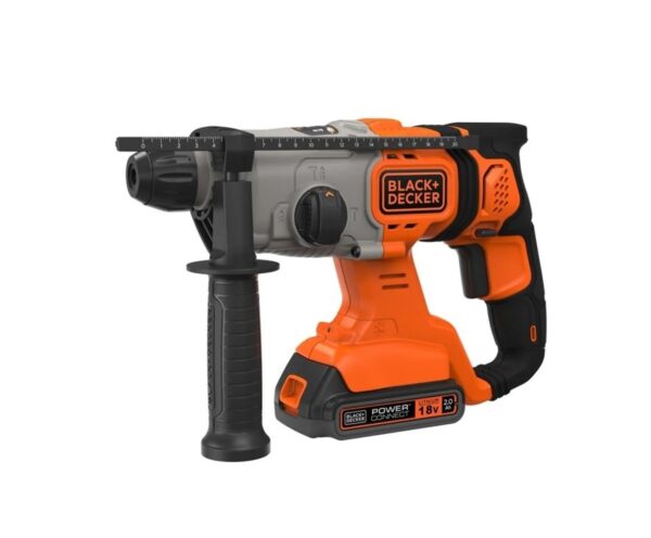 Перфоратор аккумуляторный BLACK+DECKER BCD900D1S SDS Plus 18В,1,2Дж, 5500 уд/мин,в сумке