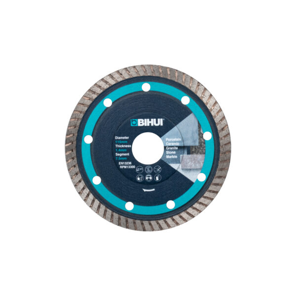 Диск алмазный по керамограниту BIHUI THIN TURBO 115мм (DCBT115)