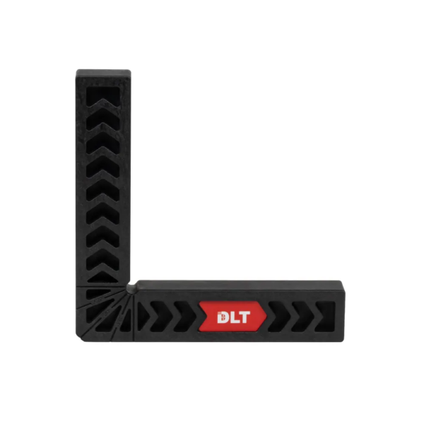 Угольник столярный DLT 160х160мм пластиковый черный (86710)