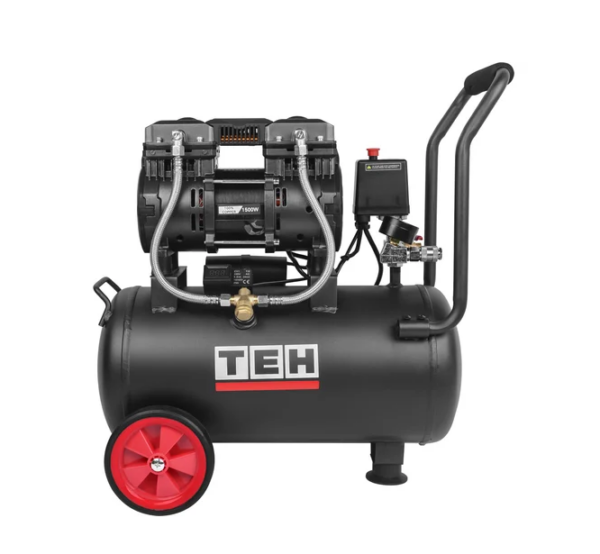 Компрессор безмасляный TEH TAC24L 1500Вт, 24л, 210л/мин, 8Атм